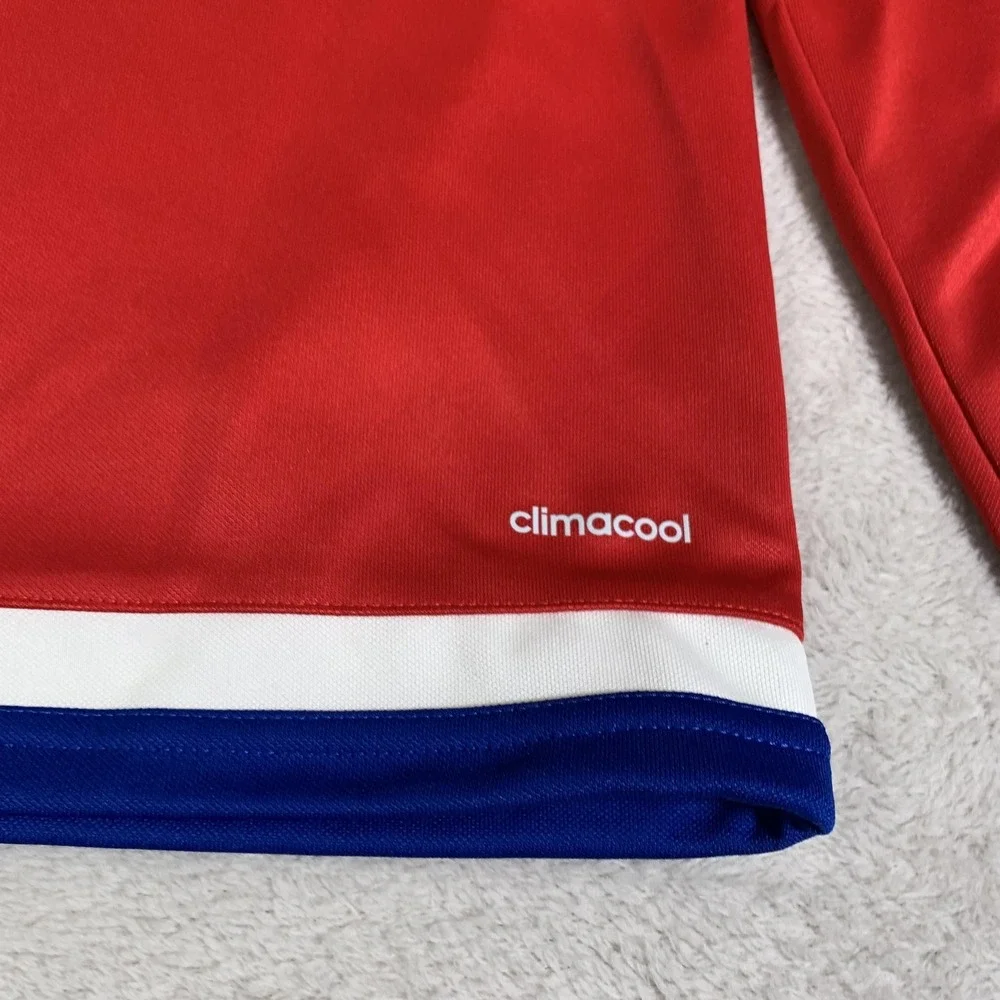 FC Dallas Shirt Mens Medium Red MLS Soccer Adidas ClimaCool Training 1/4 Zip
